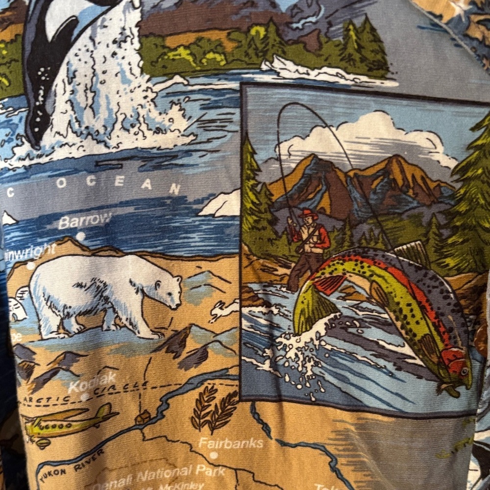 Blue Graphic Alaska Shirt - Picture 4 of 7